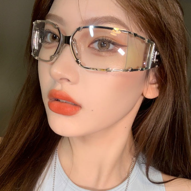 Selene Transparent Retro Wind Proof Rivet Sunglasses