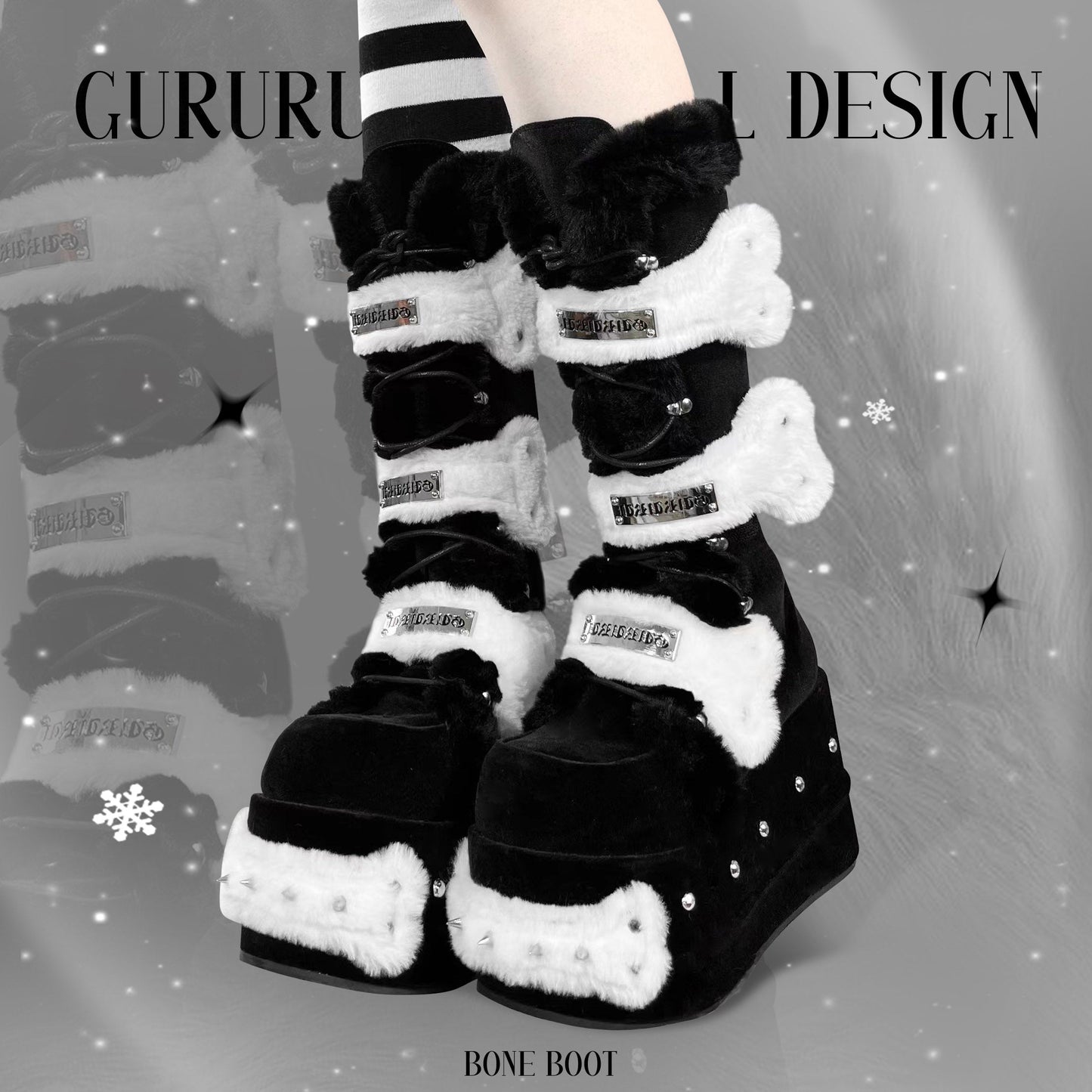 Gururguru-100 Knee-High Boots