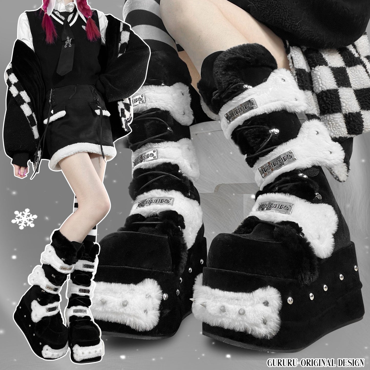 Gururguru-100 Knee-High Boots