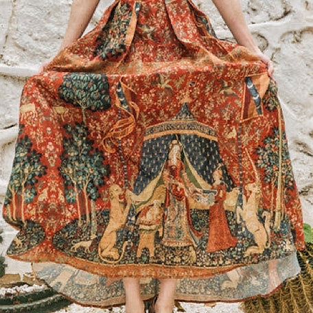 Lady & The Unicorn Medieval Tapestry Dress