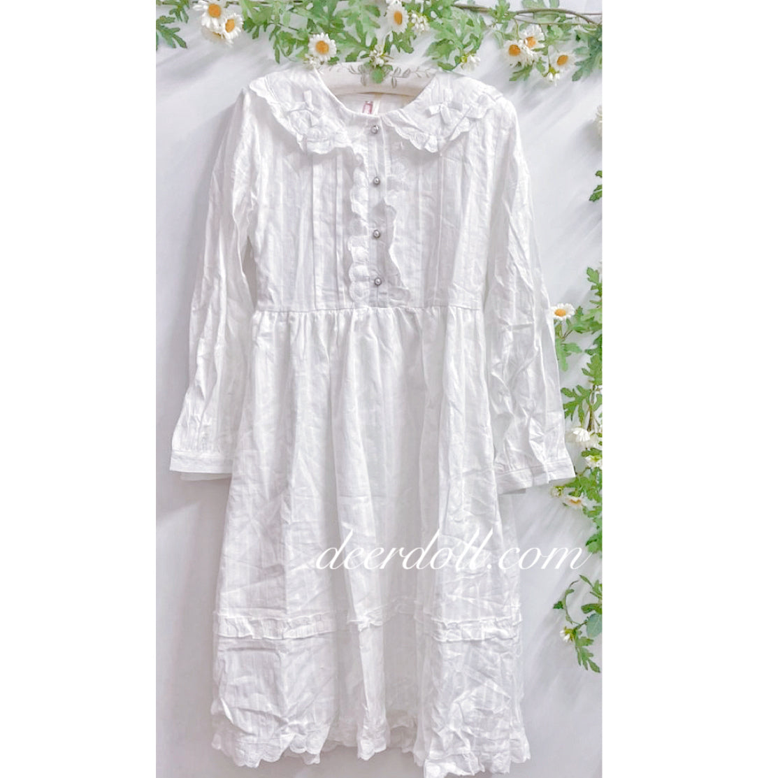 Light Academia Cotton Angelcore Dress