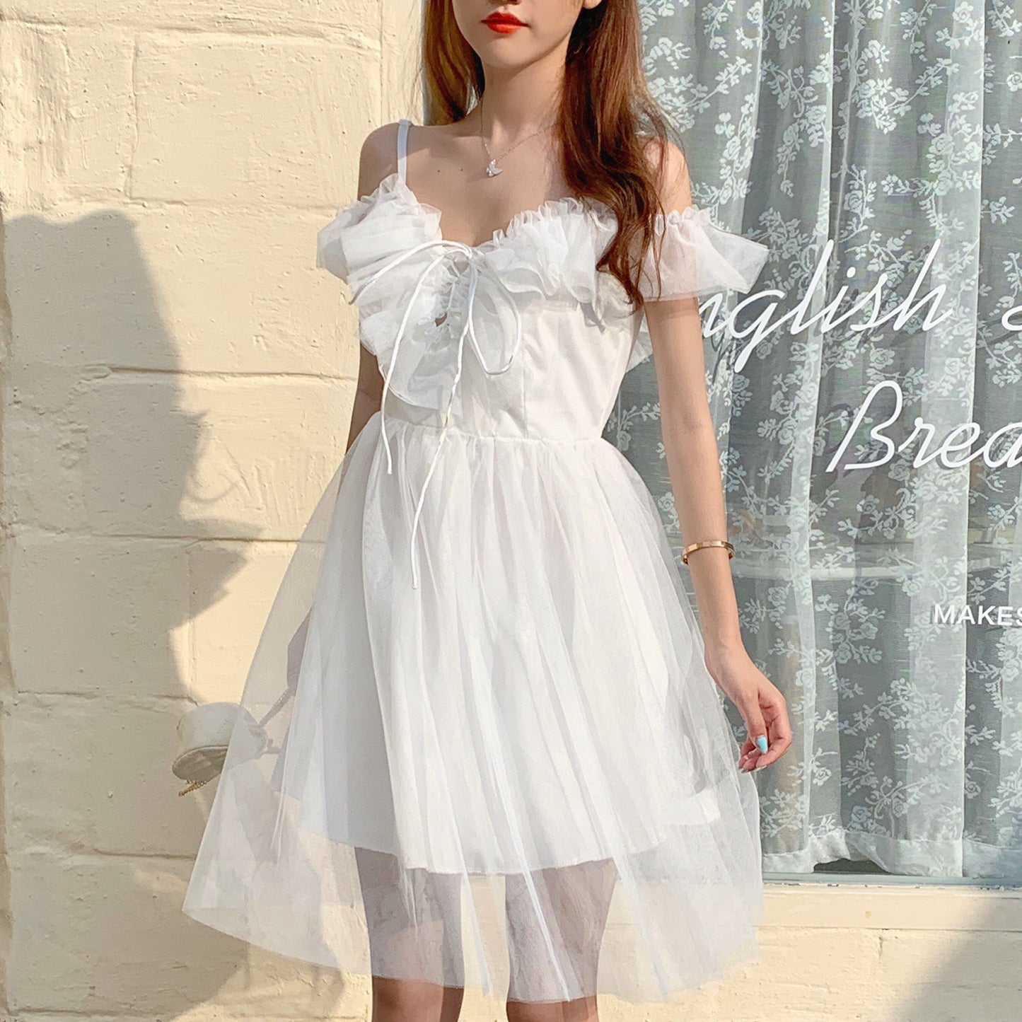 Misty Wish White Tulle Fairy Mini Dress