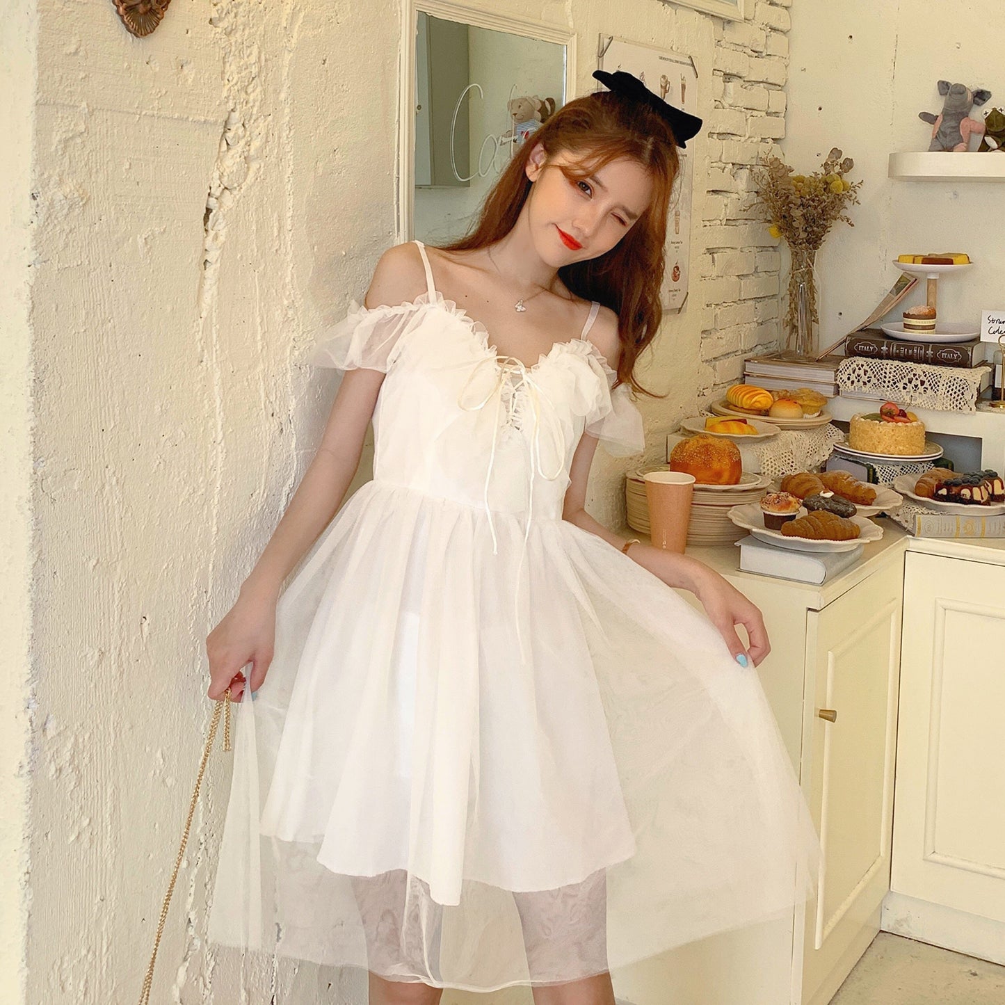 Misty Wish White Tulle Fairy Mini Dress