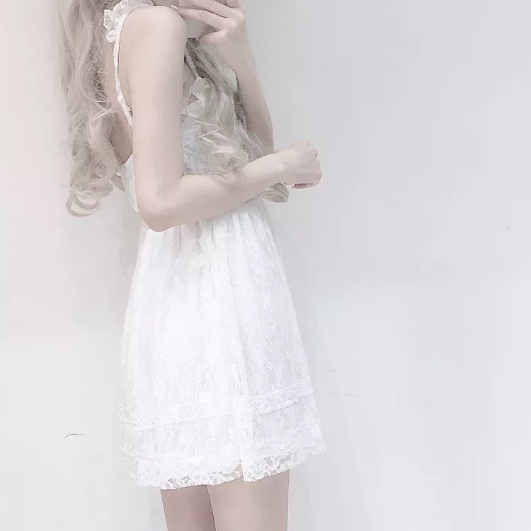 Mistybelle White Lace Nymphet Babydoll Dress