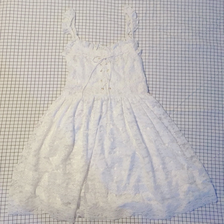 Mistybelle White Lace Nymphet Babydoll Dress