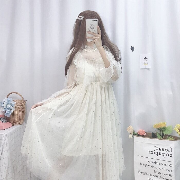 Morning Star Embellished Kawaii Princess Tulle Fairy Dress