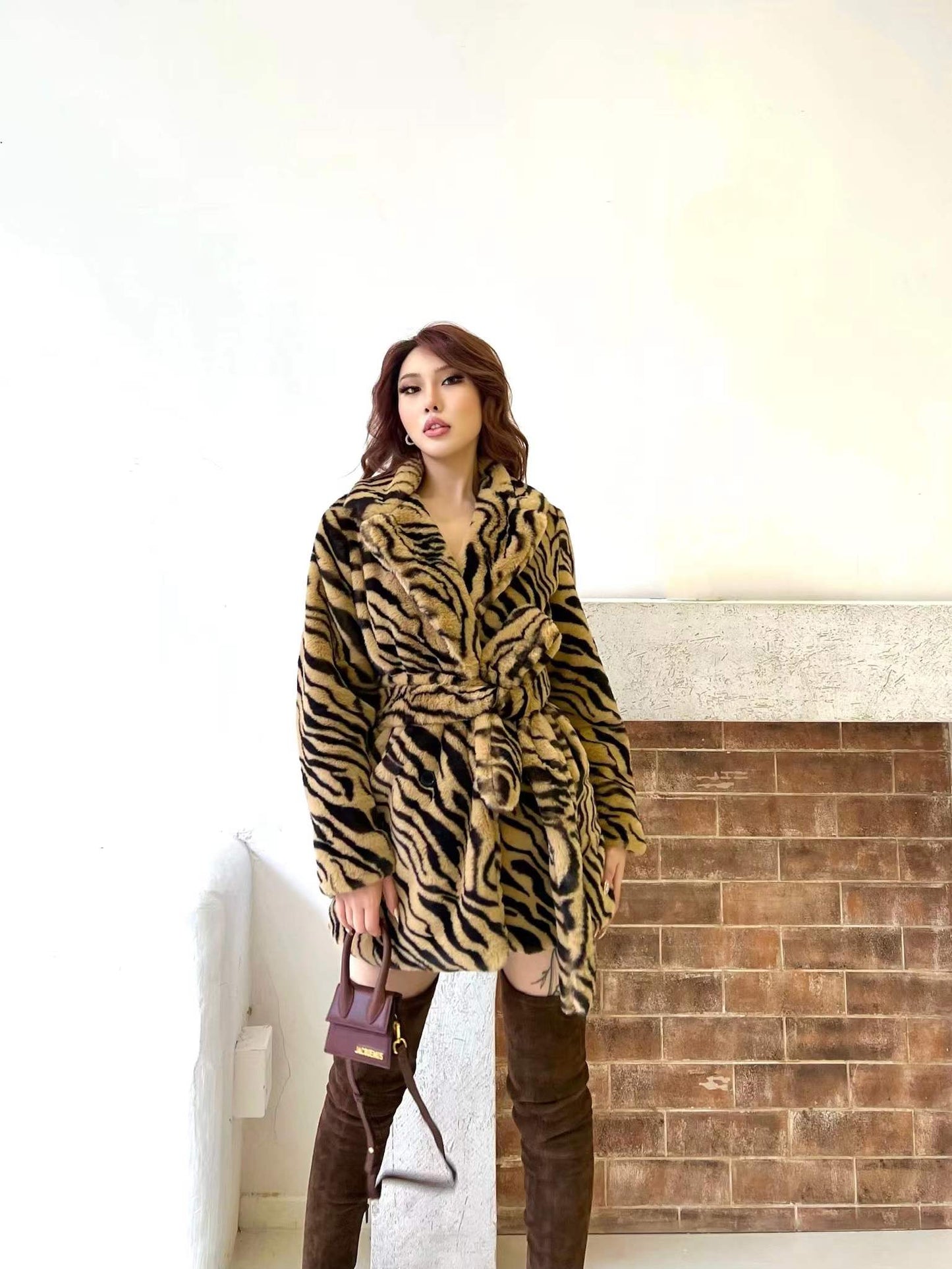 Tessa Animal Print Brown Unicorn Blood Jacket