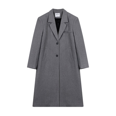 Kathryn Grey Long Sleeve Blazer Jacket Long Coat