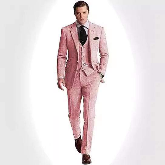 mens fall fashion New Suit Men's Suit Three-Piece Slim Fit Business Banquet Best Man Suit Bridegroom Wedding Suit