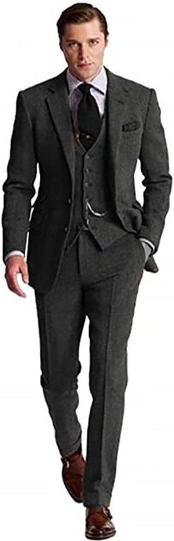 mens fall fashion New Suit Men's Suit Three-Piece Slim Fit Business Banquet Best Man Suit Bridegroom Wedding Suit