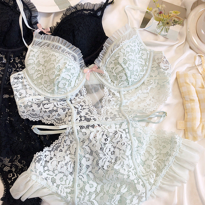 Floral Lace Ruffle Bodysuit