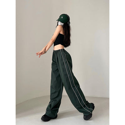 Richard Side Stripe Baggy Loose Solid Color Pants