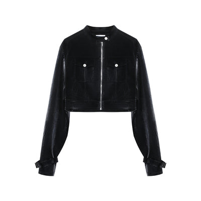 Adyson Black Reflective Silver Long Sleeve Zip Up Jacket