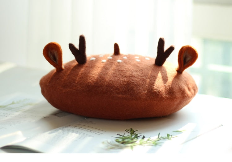 Oh Deer 🦌 Felted Wool Beret