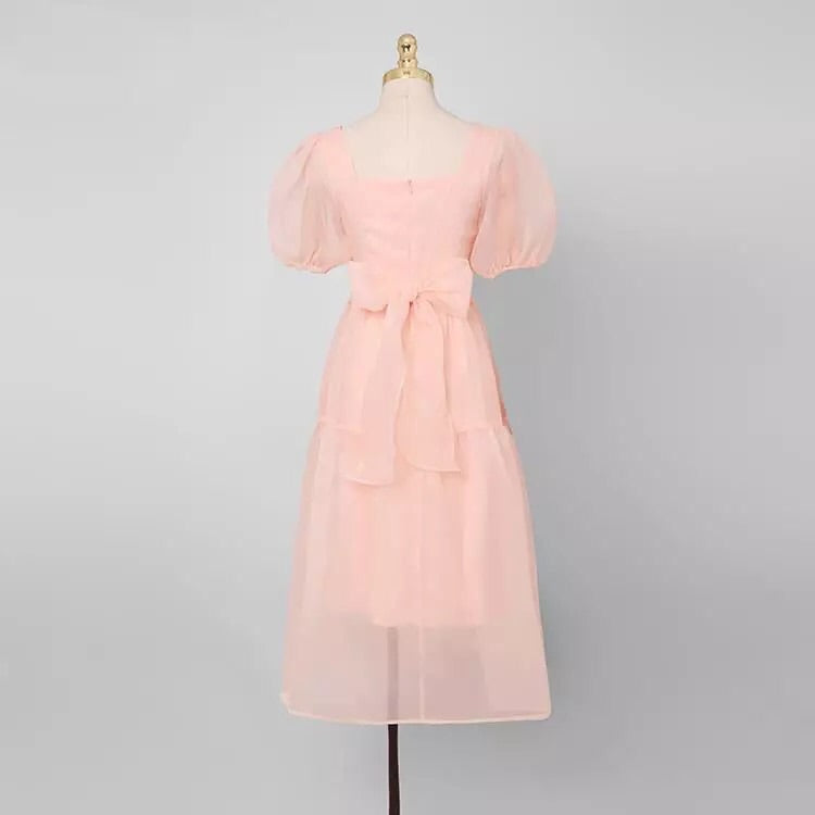 Peach Blush Kawaii Princess Chiffon Dress