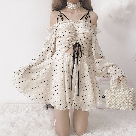 Poppy Heart Chiffon Mini Dress