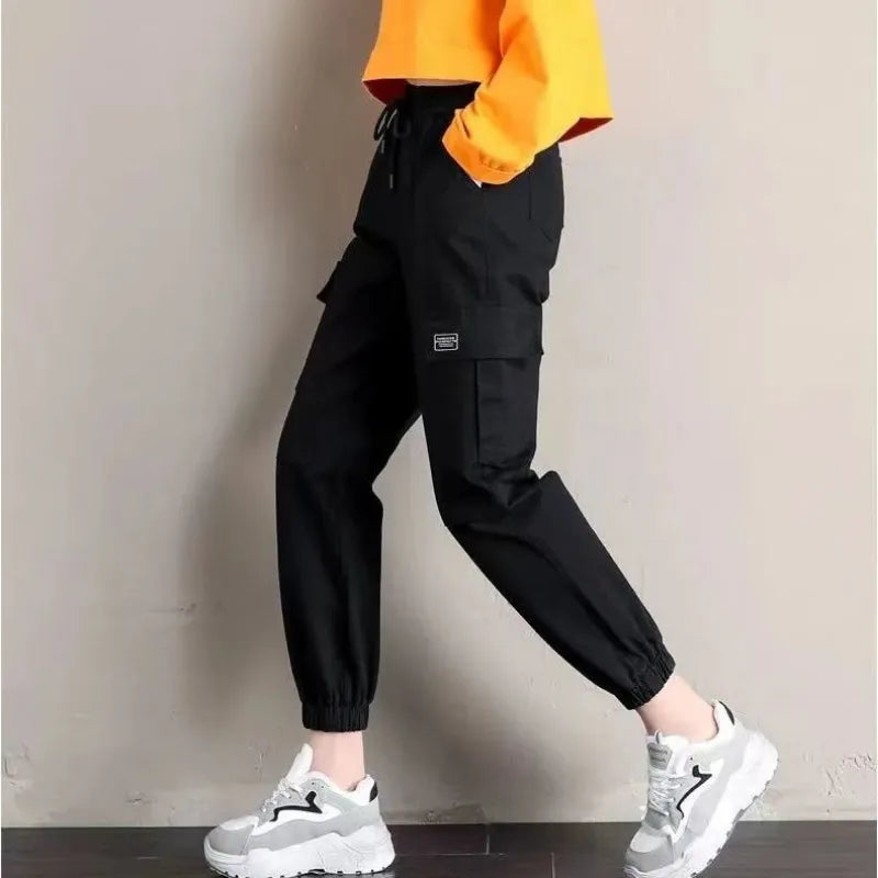 Overalls Women High Waist Sweatpants Streetwear Casual Pants Loose All-match Leggings Y2K Korean Harajuku Fashion Pants