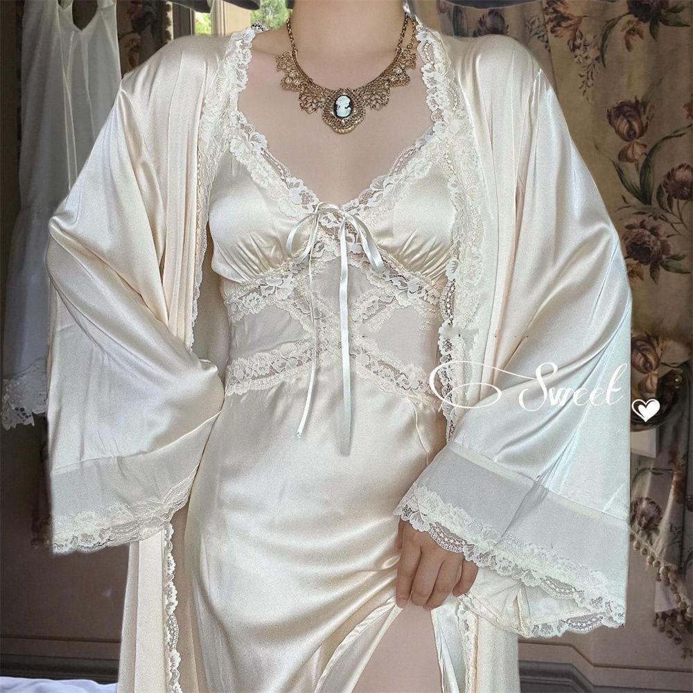 Moira Soft Satin Chemise Dress/Robe/Nightie