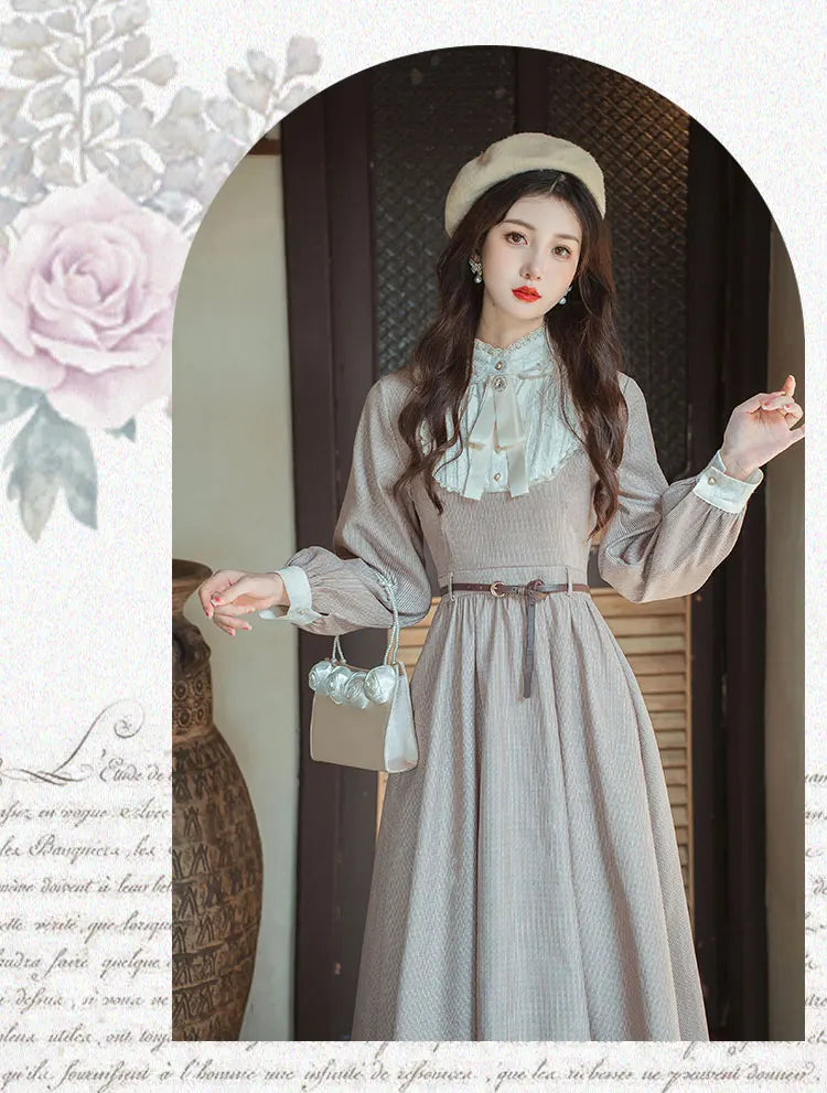 Coronata Light Academia Vintage Dress