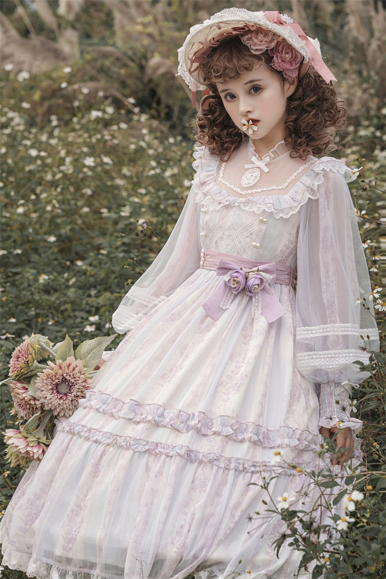 Ghost Fairy Violet Romantic Royalcore Dress