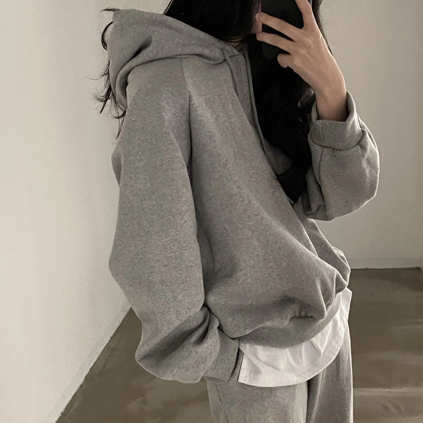 Women Solid Tracksuit Casual Hoodies 2 Piece Suits Sweatshirt Pant Set Lounge Wear Sport Suit 2pcs Autumn Winter Clothes 2023