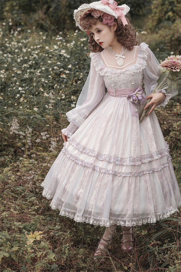 Ghost Fairy Violet Romantic Royalcore Dress