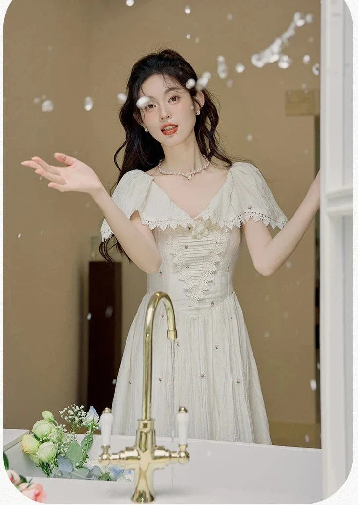 Camellia Snowspring Romantic Princesscore Dress