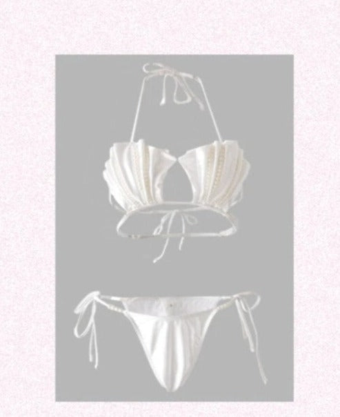 Pearl Shell Siren 3-Piece Swimsuit Set