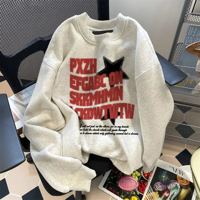 Winter vintage Personalized Women Hoodie Fashion Y2K Cotton Gothic Street Hip Hop loose Harajuku art Oversized Hoodie Top