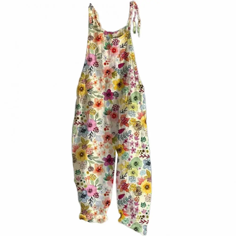 Harajuku Fashion Wide-leg Jumpsuit 2023 Baggy Pants Casual Printing Vintage Jump Suit One-piece Women Summer Oversize Jumpsuits