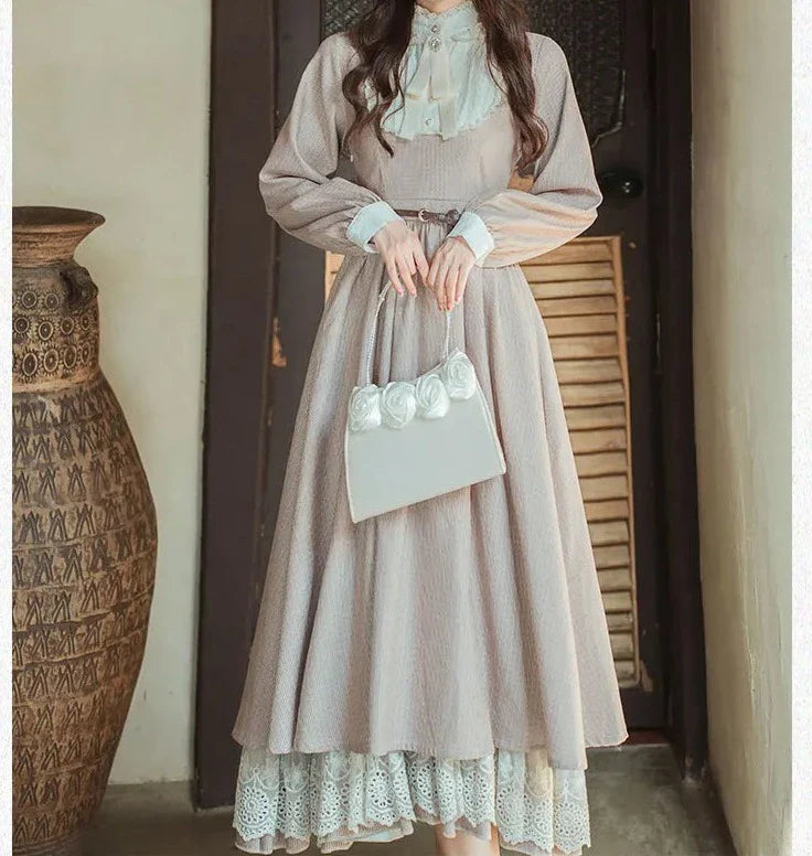 Coronata Light Academia Vintage Dress