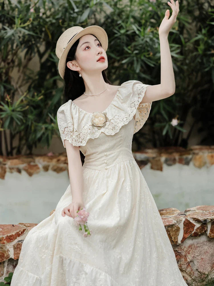 Mountain Flower Edwardian-style Lace Dress