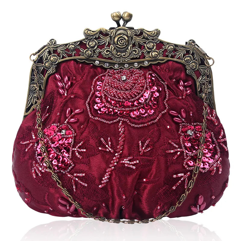 Victorian Embroidered Handbag Purse