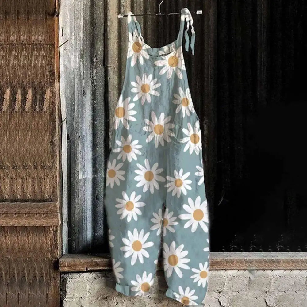 Harajuku Fashion Wide-leg Jumpsuit 2023 Baggy Pants Casual Printing Vintage Jump Suit One-piece Women Summer Oversize Jumpsuits