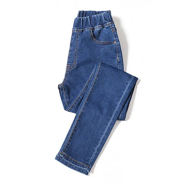 6XL 5XL 4XL Women's Skinny Jeans Elastic High Waist Cotton Polyester High Stretch Slim Pencil Pants Mom Denim Trousers