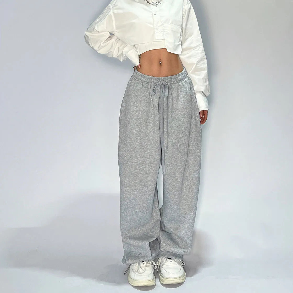 Y2K Style Women Cargo Pants Loose Low Waist Sweatpants Hip Hop Oversize Pants Harajuku Fashion Vintage Casual Wide Leg Trousers