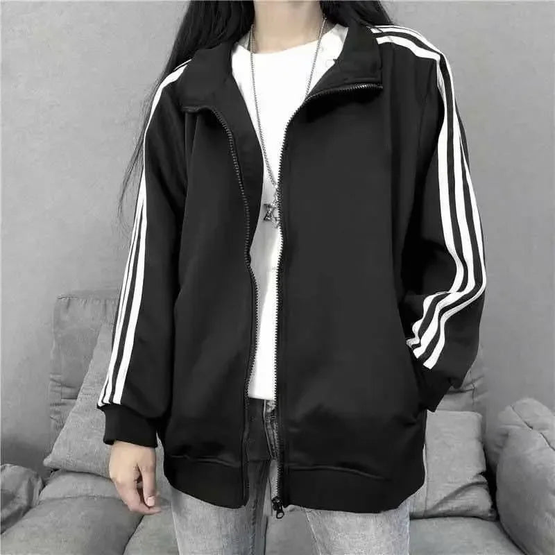 warmmeta Cross border New Coat Women's Korean Version Thin Jacket Student Black Baseball Suit Women's Loose Fit