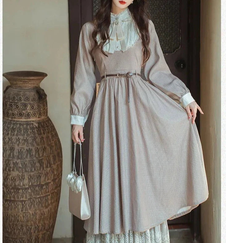 Coronata Light Academia Vintage Dress