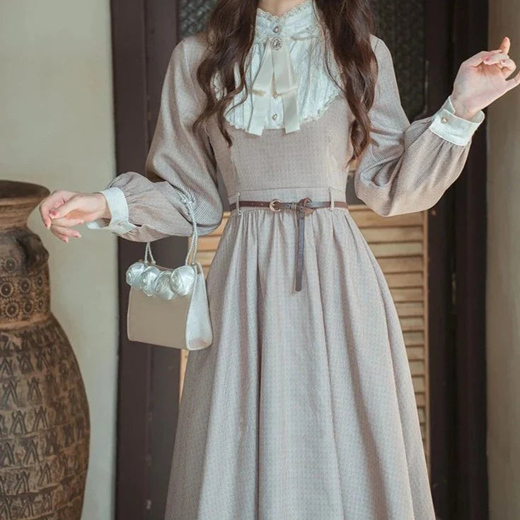 Coronata Light Academia Vintage Dress