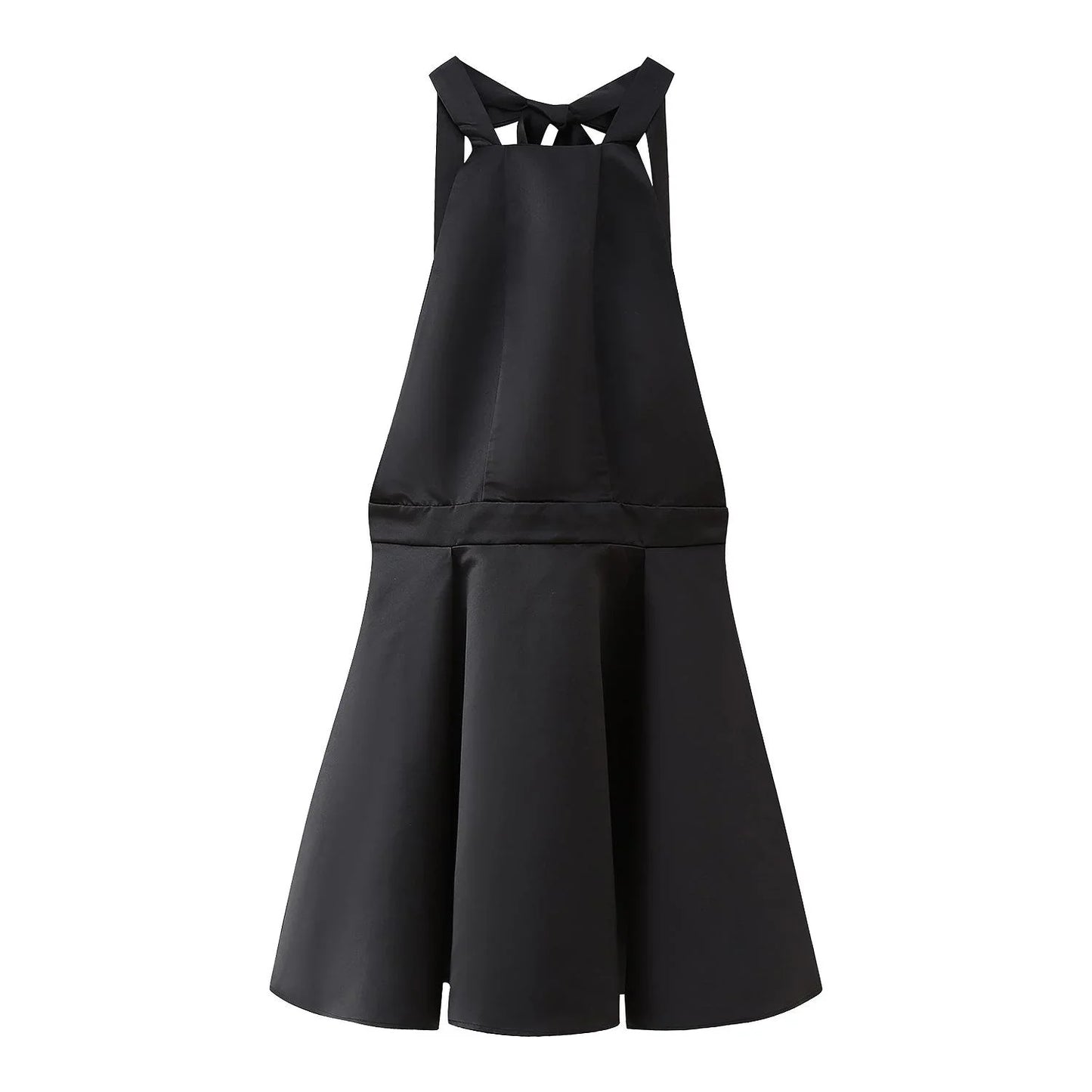 WARMMETA Backless Halter Mini Dress Women Tight Off Shoulder Hollow Out A-line Spring Summer New Sleeveless Club Party