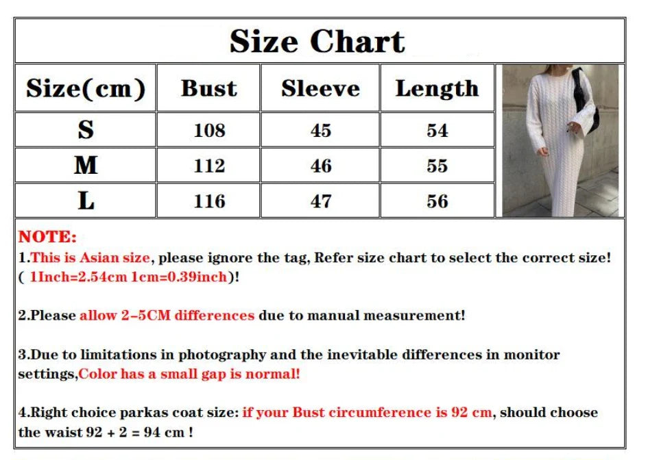 Picsgirl Autumn Winter Knitted Dress Women Fashion Solid Color Ribbed Sweater Dress Female Elegant Casual Loose Long Sleeve Long Dresses