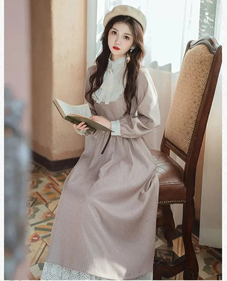 Coronata Light Academia Vintage Dress