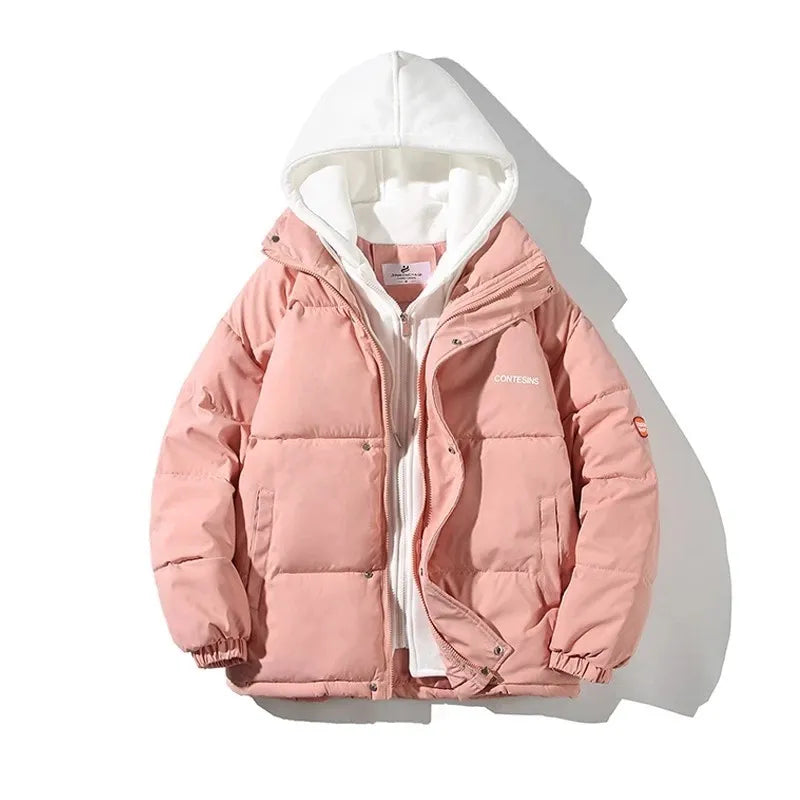 Women's Winter Oversize Jacket Down Cotton Padded Coat Female Loose Casual Overcoat Female Fashion Hooded Short Parkas