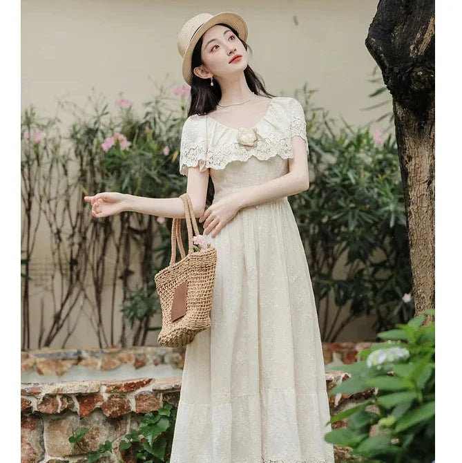 Mountain Flower Edwardian-style Lace Dress