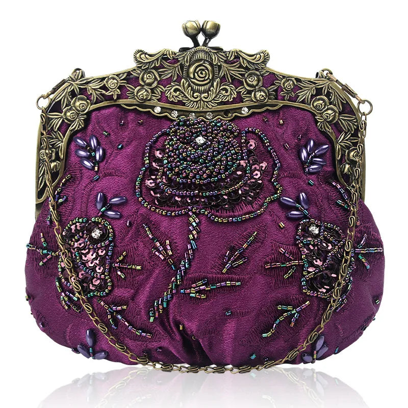 Victorian Embroidered Handbag Purse