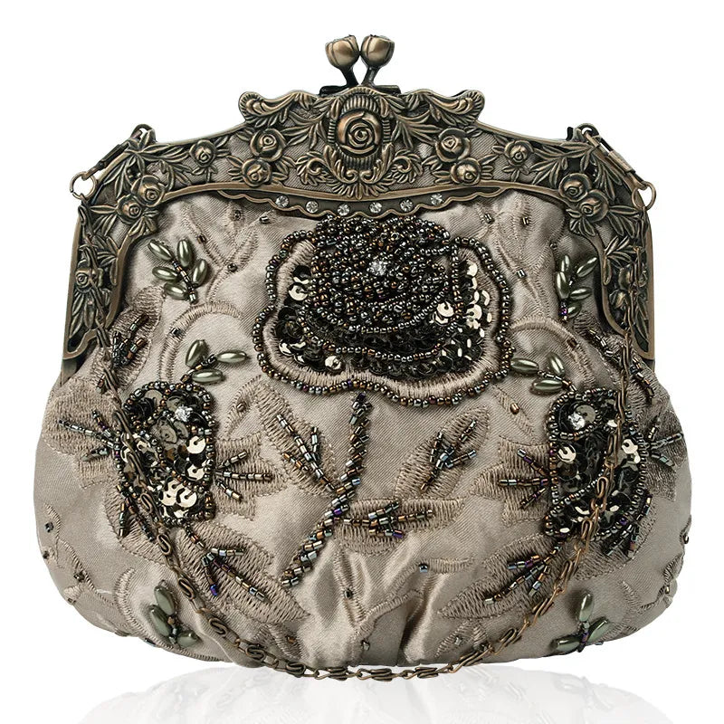 Victorian Embroidered Handbag Purse