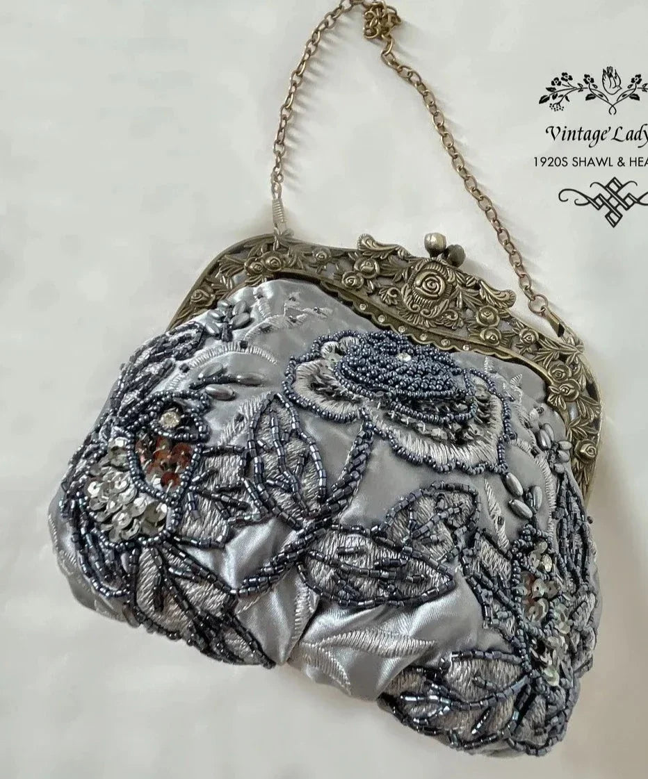 Victorian Embroidered Handbag Purse