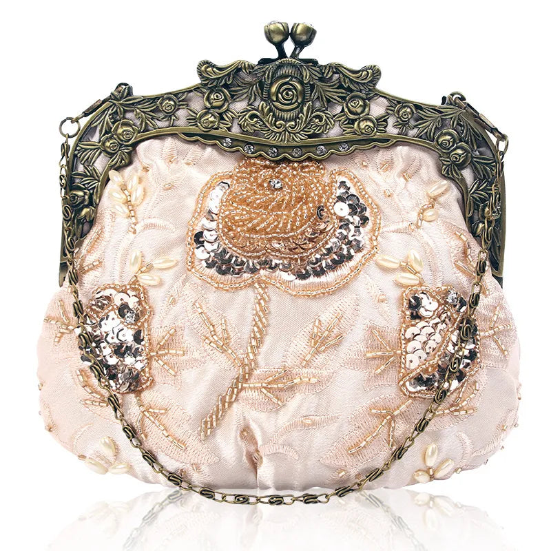 Victorian Embroidered Handbag Purse