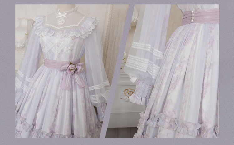 Ghost Fairy Violet Romantic Royalcore Dress