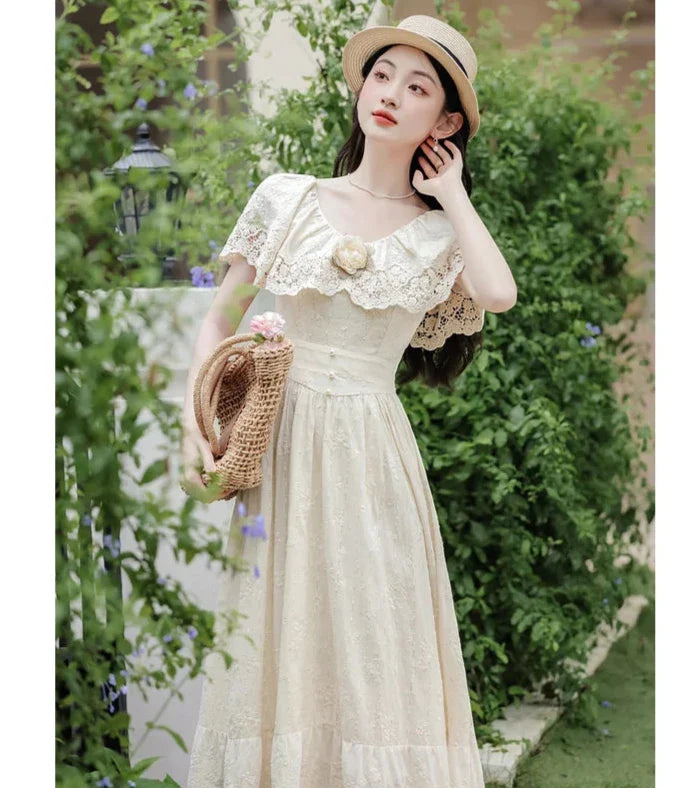 Mountain Flower Edwardian-style Lace Dress